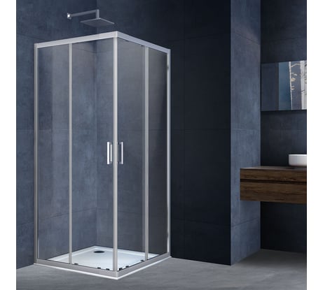 Душевой уголок VINCEA Rapid 900-1000x900-1000, хром, стекло прозрачное VSS-3R90/10CL