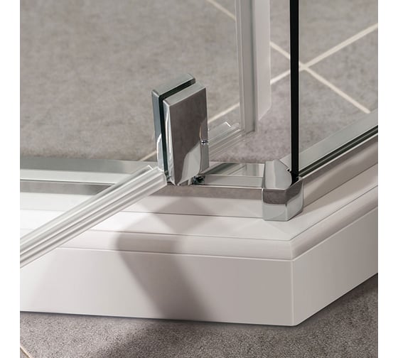 Душевой уголок VINCEA Slim-U 900х900, матовый черный, стекло прозрачное VSP-2SU900CLB