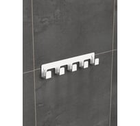 Ключница на 5 крючков Граф Держалкин 185x30 мм белая GDK-5-б