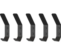 Набор настенных малых крючков Граф Держалкин 5 шт. 100x20 мм черный KRM-005-ч