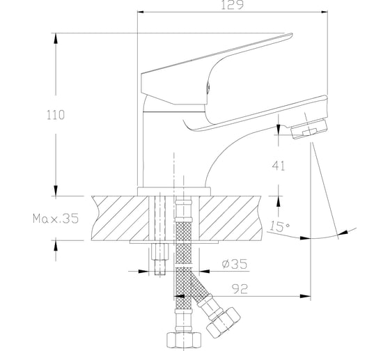 Смеситель для раковины Rossinka RS29-11