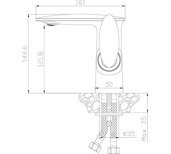 Смеситель для раковины Rossinka RS30-11