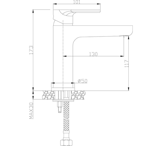 Смеситель для раковины Rossinka RS33-13