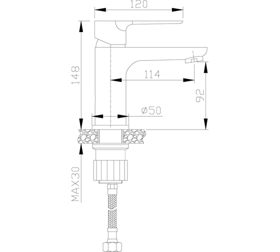 Смеситель для раковины Rossinka RS35-11PC