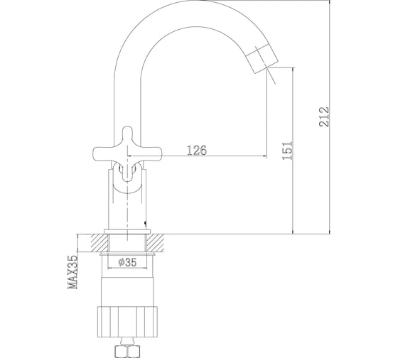 Смеситель для раковины Rossinka RS39-62U