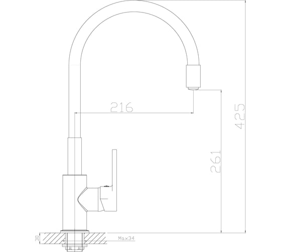 Смеситель для кухни с гибким цветным изливом Rossinka Z35-35U-White