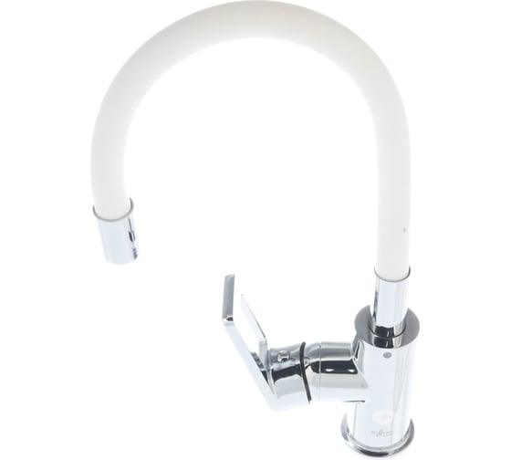 Смеситель для кухни с гибким цветным изливом Rossinka Z35-35U-White