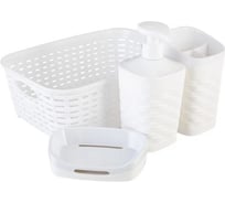 Полимербыт REEF Набор для ванной комнаты 4 предмета (белый) 438353100