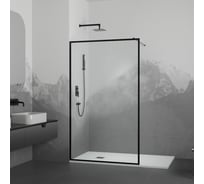 Душевая перегородка RGW 120x200 WA-012 в чёрный, прозрачное, принт, 8 мм 35101212-84