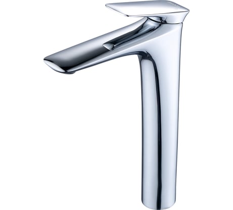 Куб смеситель однорычажный высокий BOND без донного клапана для накладной раковины B03-2700