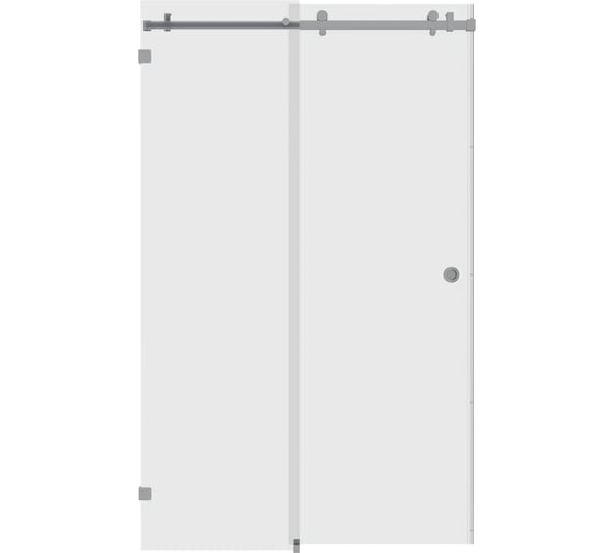 Раздвижная душевая дверь МАРТ Оникс 150x195 см 1365189