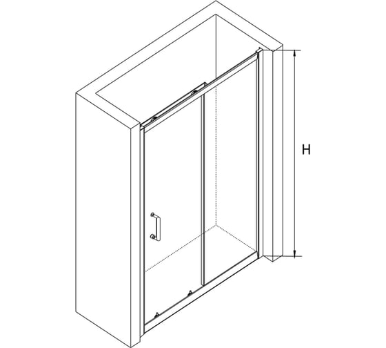 Душевая дверь RGW 120x195 PA-14 W белый, прозрачное, 6 мм (118-122) 41081412-15