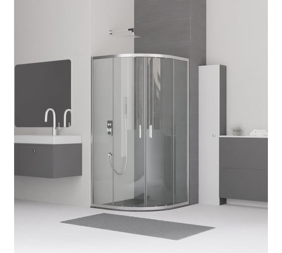 Душевой уголок RGW 100x100x185 CL-54 Полукруг/Хром/Прозрачное/5 мм 32095400-11 1