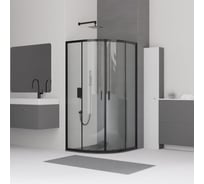 Душевой уголок RGW 80x80x185 CL-54-B Полукруг/Чёрный/Прозрачное/5 мм 32095488-14