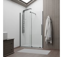 Душевая дверь RGW 150x195 TO-18 B чёрный, прозрачное, 6 мм 41071815-14