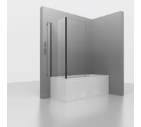 Боковая панель RGW 80x150 Z-050-4 B чёрный, прозрачное, 6 мм 352205408-14