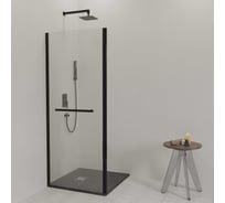 Боковая панель RGW 100x195 Z-060-2-B чёрный, прозрачное, 6 мм 352206200-14