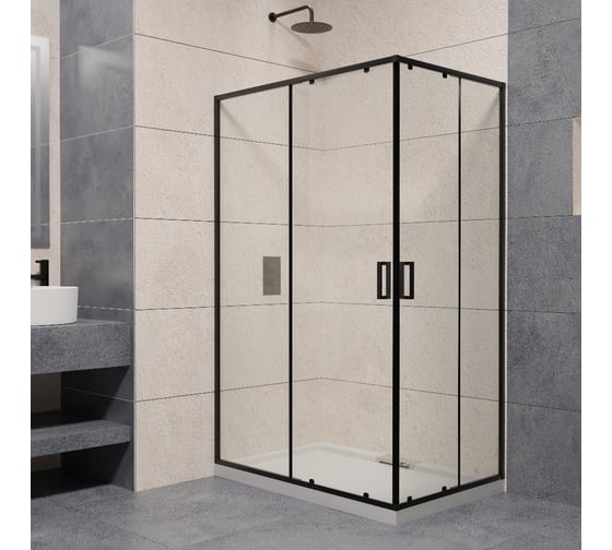 Душевой уголок RGW 80x120x195 PA-040-B Прямоугольный/Чёрный/Прозрачное/6 мм 350804082-14 1