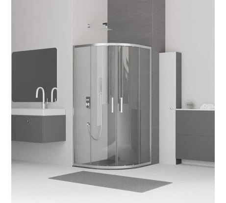 Душевой уголок RGW 80x80x185 CL-53 Полукруг/Хром/Прозрачное/6 мм 06095388-11
