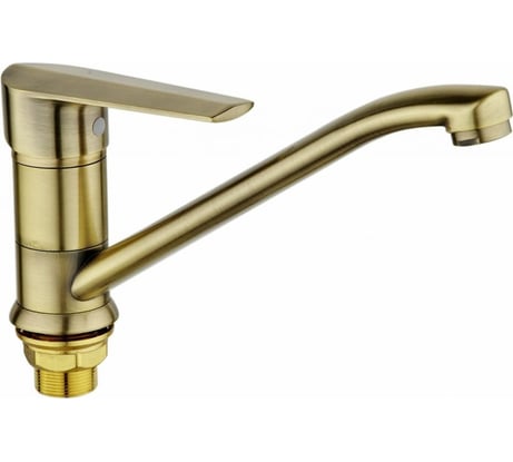 Смеситель для кухни INGROSSO (мойки) гусак 28см, картридж 35мм, гайка, бронза 499-227-2 УТ-00041725