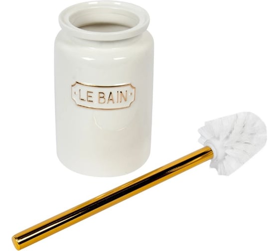 Ершик Wess le bain blanc 11,3x11,3x31,5 см., цвет белый и золотой G79-81