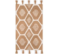 Коврик для ванной Arya Home Lee 60x100 см, коричневый, белый 8680943228482