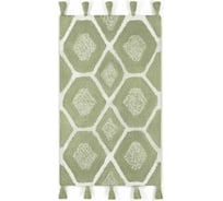 Коврик для ванной Arya Home Lee 60x100 см, зеленый, белый 8680943228505