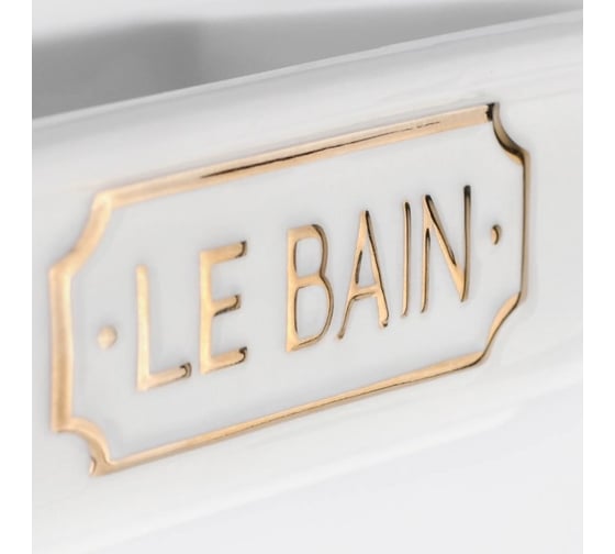 Мыльница Wess le bain blanc, 9x13,7x4,1 см., цвет белый и золотой G88-81