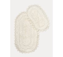 Коврик Arya Home Afro с гипюром, 60x100 см, 2 предмета, кремовый 8680943067302