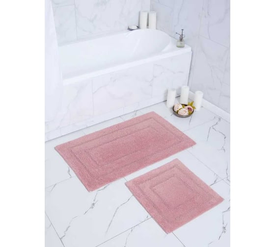 Набор ковриков Arya Home Klementin 60x100, 50x50 см, розовый 8680943228093