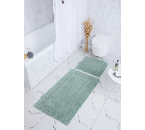 Набор ковриков Arya Home Klementin 60x100, 50x50 см, зеленый 8680943228079