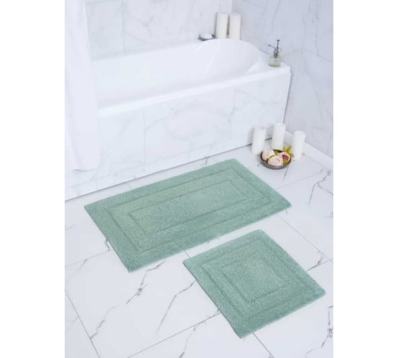 Набор ковриков Arya Home Klementin 60x100, 50x50 см, зеленый 8680943228079