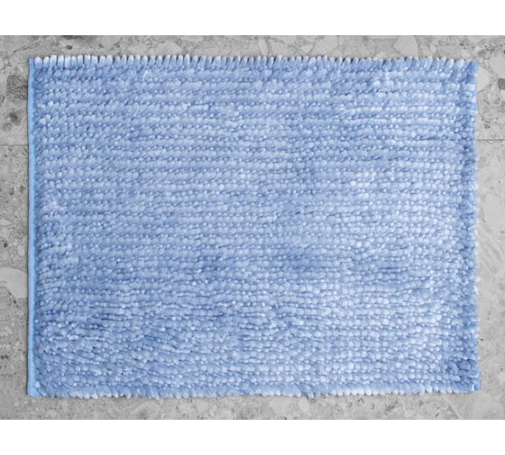 Коврик Arya Home Senfoni из переливающей синели, 40x60 см, голубой 8680943223685