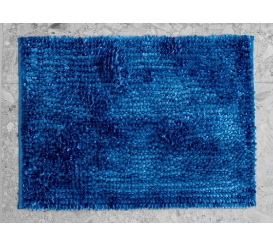 Коврик Arya Home Senfoni из переливающей синели, 40x60 см, синий 8680943223708