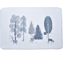 Коврик Arya Home Larch с эффектом памяти, 50x75 см, белый 8680943221018