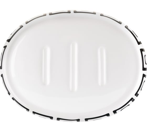 Мыльница Moroshka nomads 10,5x13,5x3,5 см., цвет белый и черный 915-311-01