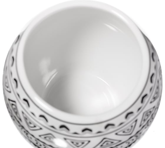 Стакан для зубных щеток Moroshka nomads 9,2x9,2x10 см., цвет белый и черный 915-312-01