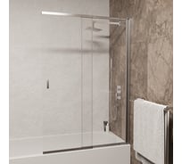 Шторка на ванну RGW 100x150 SC-40 Хром/Прозрачное/4 мм (60-100) 03114010-11