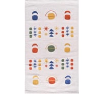 Мягкий коврик для ванной комнаты Moroshka kira 60x120 см., цвет белый желтый зеленый оранжевый синий 945-303-03