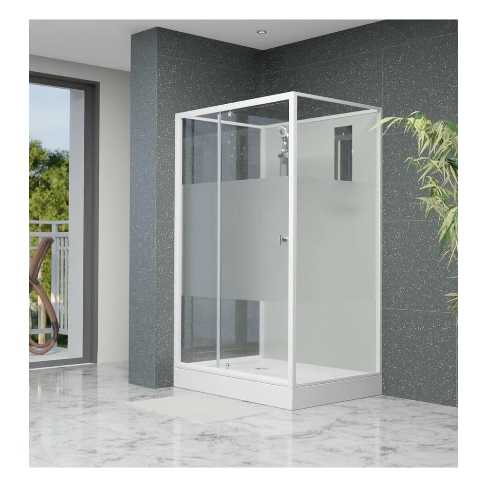 Душевая кабина RGW 90x120x200 AN-207 прямоугольная, белый, Frost Line ...