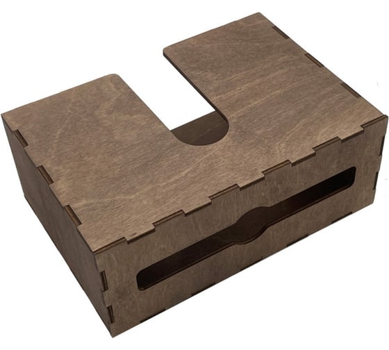 Диспенсер для бумажных салфеток KIMRIK z-сложения, подвесной, 9x23x16 см, тик KG026302/тик