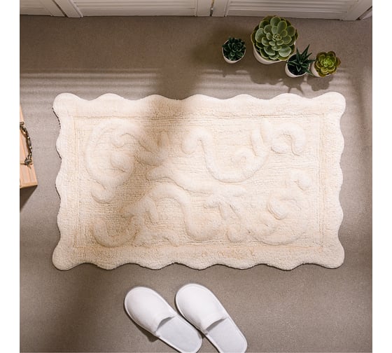 Мягкий коврик для ванной комнаты Verran ramage 50x80 см., цвет бежевый 052-60
