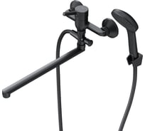 Смеситель д/ванны/душа AM.PM X-Joy S излив 325 мм, душевой набор, черный F85B90122