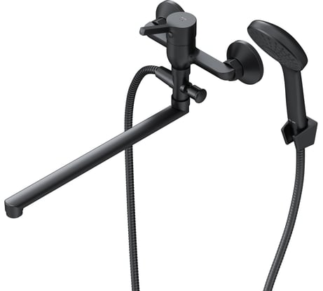 Смеситель д/ванны/душа AM.PM X-Joy S излив 325 мм, душевой набор, черный F85B90122