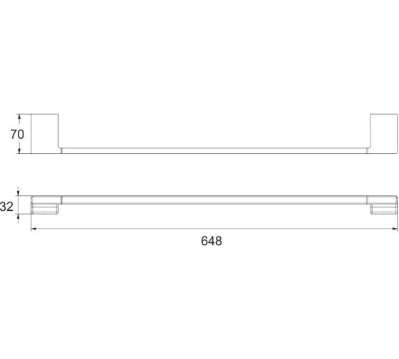 Полотенцедержатель Rose трубчатый RG1817C