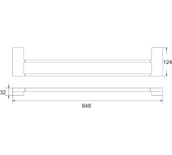 Полотенцедержатель Rose трубчатый двойной RG1827C