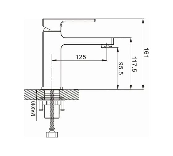 Смеситель для раковины Rose R1001T-1