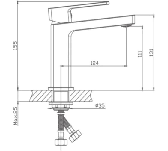 Смеситель для раковины Haiba HB10615-7 00292037