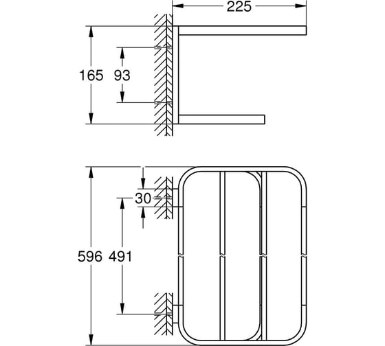 Полочка для полотенец Grohe Selection теплый закат, матовый 41066DL0