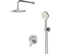 Набор AM.PM X-Joy TouchReel нажимной смеситель для ванны/душа, верхний душ 220 мм, держатель для верхнего душа FP85A1RH20